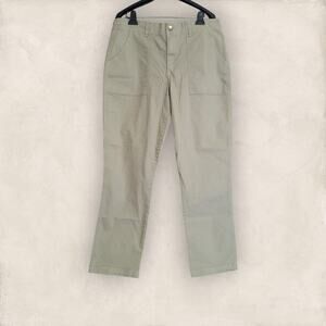 Knox Rose Green High Rise Straight Leg Relaxed Fit Pants Size Large